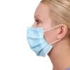 Disposable Face Mask Adult Breathable Mask with Nose Clip Ear Loop 200 Pack Blue