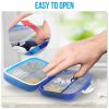 Pill Organizer Airtight Pill Box Blue Large Pill Dispenser for Home and Travel